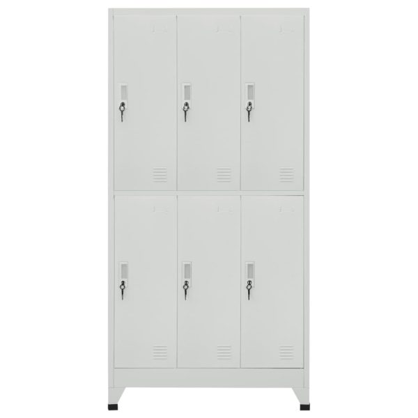 Lockerkast Met 6 Vakken 90X45X180 Cm Staal - Afbeelding 2