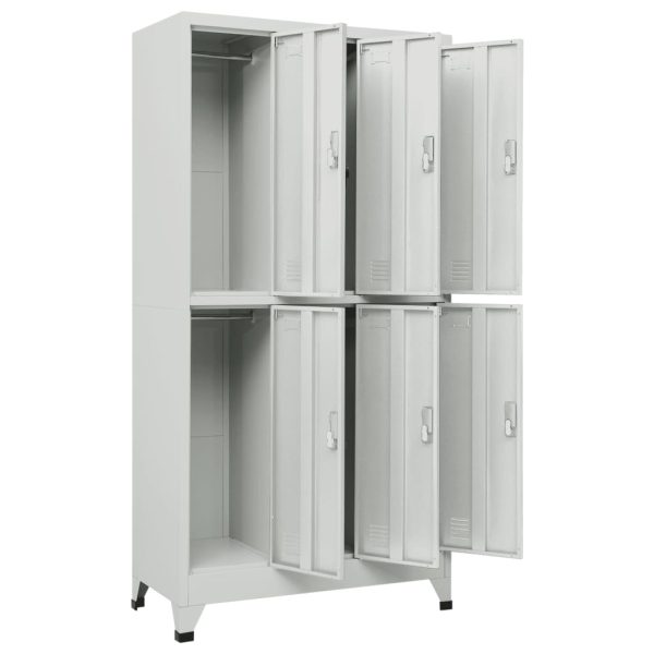 Lockerkast Met 6 Vakken 90X45X180 Cm Staal - Afbeelding 3