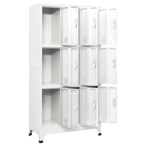 Lockerkast Met 9 Vakken 90X45X180 Cm Staal - Afbeelding 3