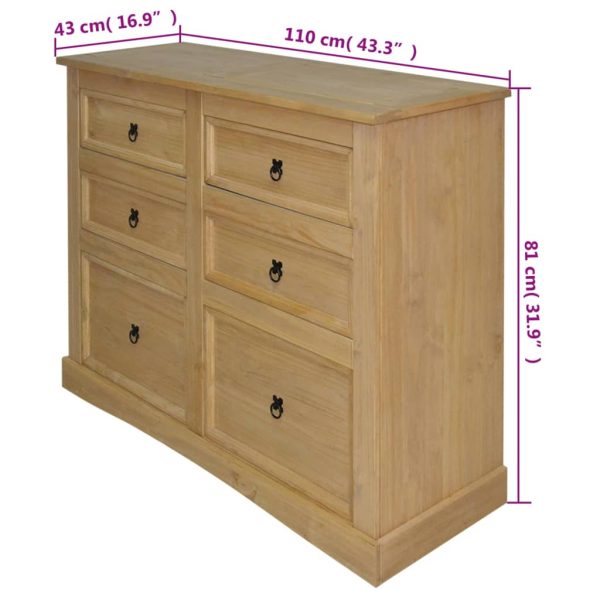 Dressoir Mexicaans Grenenhout Corona-Stijl 110X43X81 Cm - Afbeelding 4