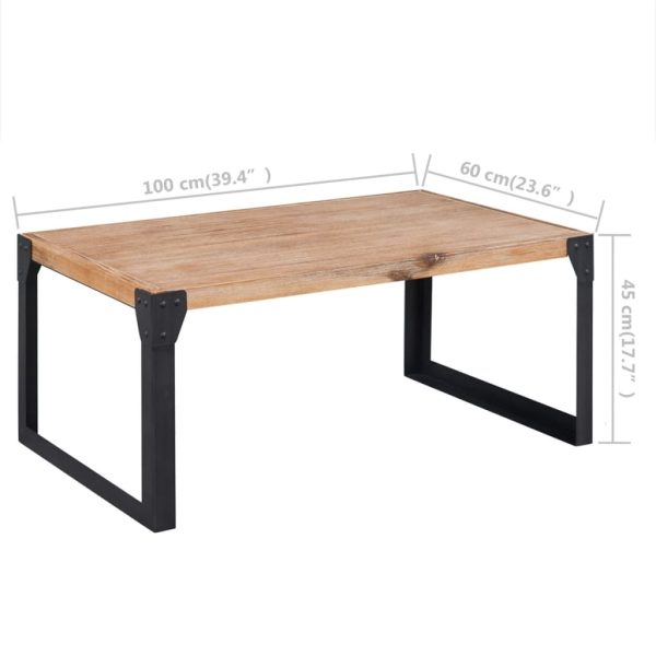 Salontafel 100X60X45 Cm Massief Acaciahout - Afbeelding 5