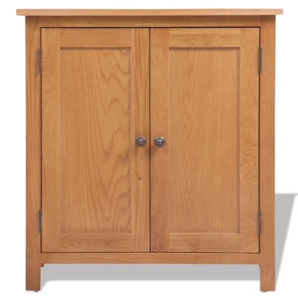 Dressoir 70X35X75 Cm Massief Eikenhout - Afbeelding 2