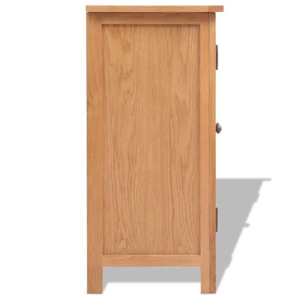 Dressoir 70X35X75 Cm Massief Eikenhout - Afbeelding 3