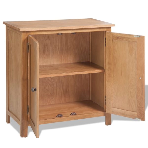 Dressoir 70X35X75 Cm Massief Eikenhout - Afbeelding 4