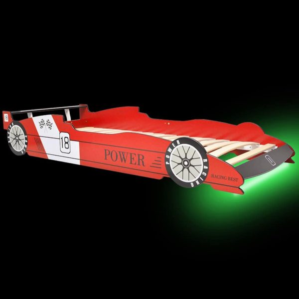 Kinderbed Raceauto Met Led-Verlichting 90X200 Cm - Afbeelding 3