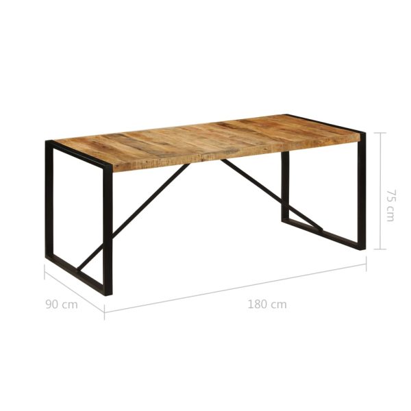 Eettafel 180 Cm Massief Ruw Mangohout - Afbeelding 7