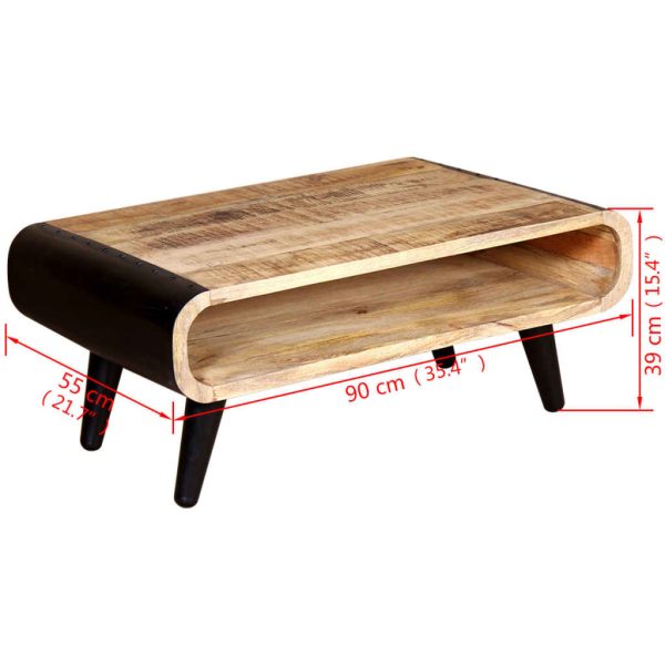 Salontafel 90X55X39 Cm Ruw Mangohout - Afbeelding 8