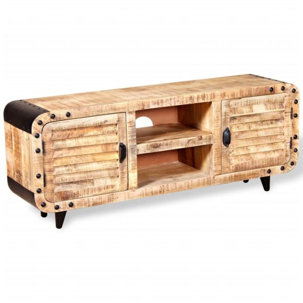 Tv-Meubel 120X30X50 Cm Massief Mangohout - Afbeelding 2