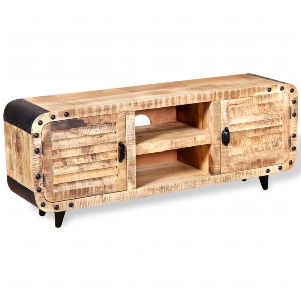 Tv-Meubel 120X30X50 Cm Massief Mangohout - Afbeelding 3