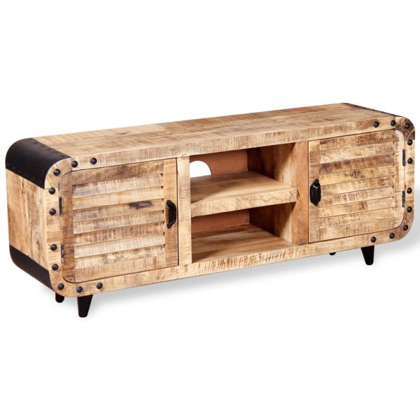 Tv-Meubel 120X30X50 Cm Massief Mangohout - Afbeelding 5