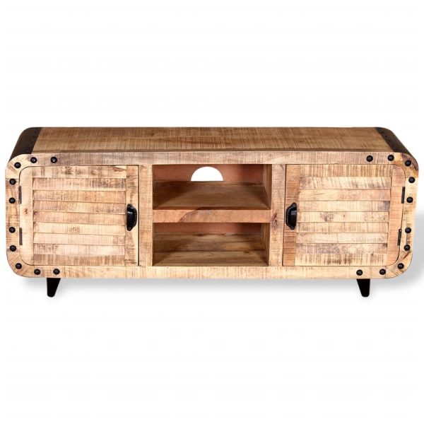 Tv-Meubel 120X30X50 Cm Massief Mangohout - Afbeelding 6