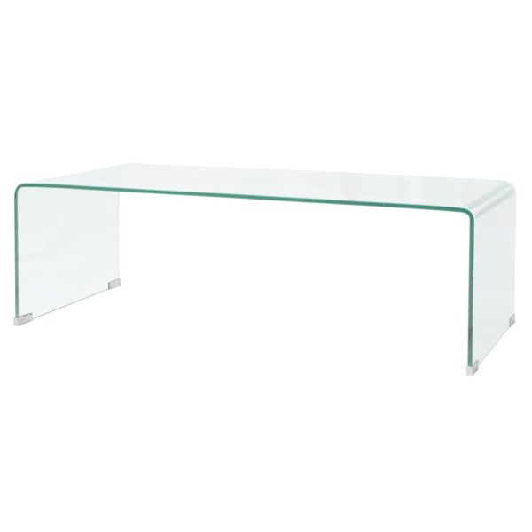 Salontafel 98X45X30 Cm Gehard Glas Transparant