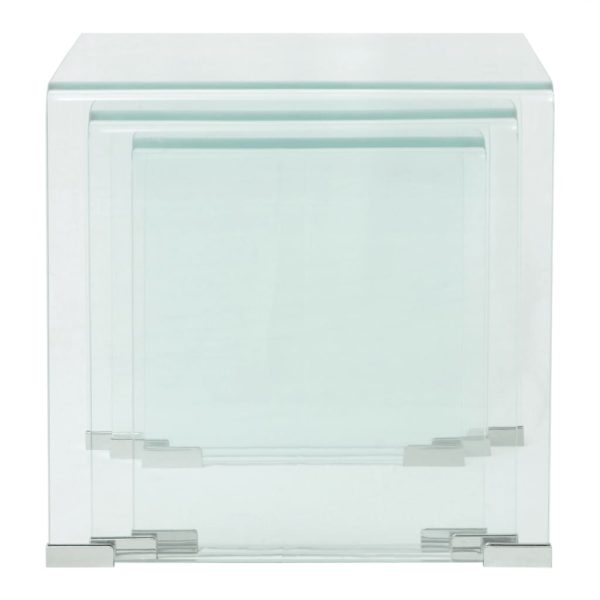 Bijzettafel Set 3-Dlg Transparant Gehard Glas - Afbeelding 5