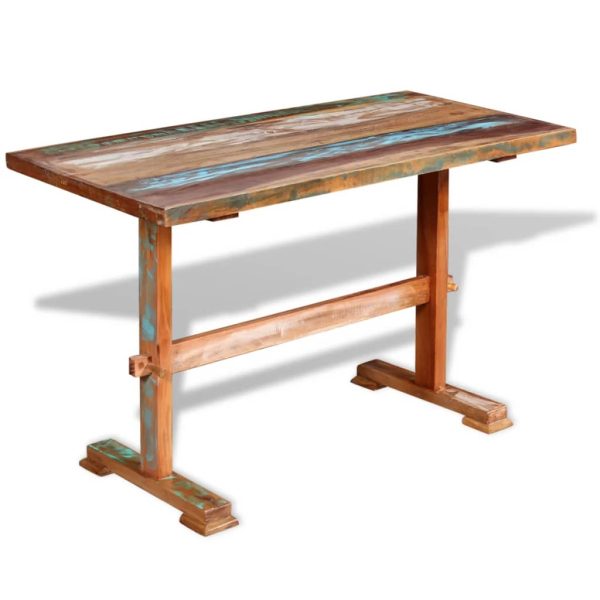 Eettafel Op Voet Massief Gerecycled Hout - Afbeelding 5