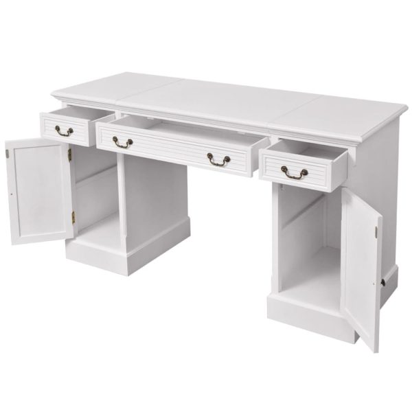 Bureau Ministre Wit 140X48X80 Cm - Afbeelding 4