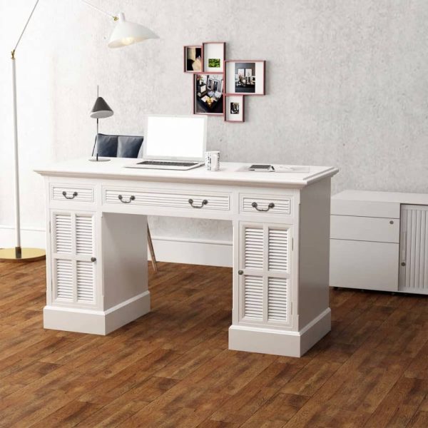 Bureau Ministre Wit 140X48X80 Cm