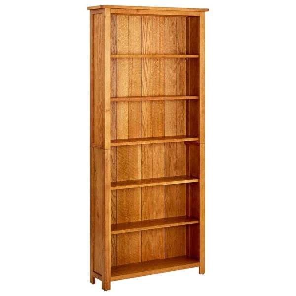 Boekenkast Met 3 Schappen 70X22,5X82 Cm Massief Eikenhout - Afbeelding 10