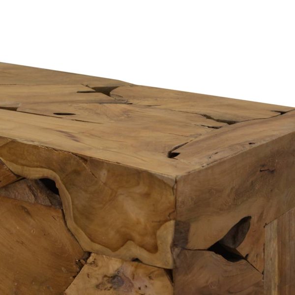 Salontafel 90X50X30 Cm Echt Teakhout Bruin - Afbeelding 4