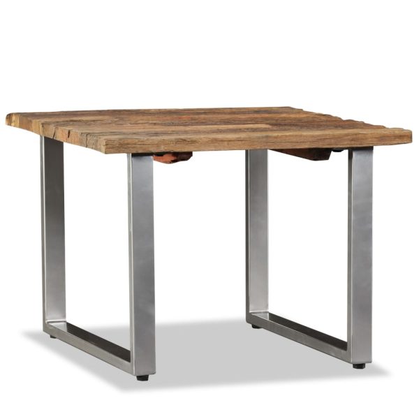 Salontafel 55X55X40 Cm Massief Gerecycled Hout Grijs Sonoma - Afbeelding 5