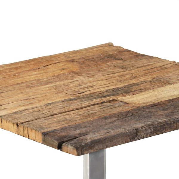 Salontafel 55X55X40 Cm Massief Gerecycled Hout Grijs Sonoma - Afbeelding 7