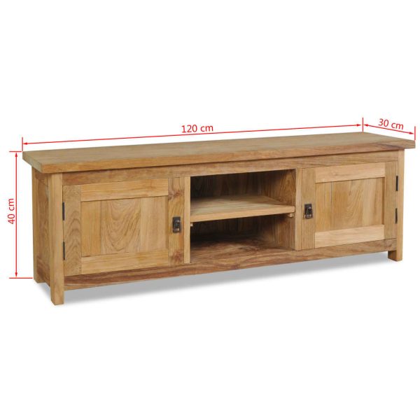 Tv-Meubel 120X30X40 Cm Massief Teakhout - Afbeelding 7