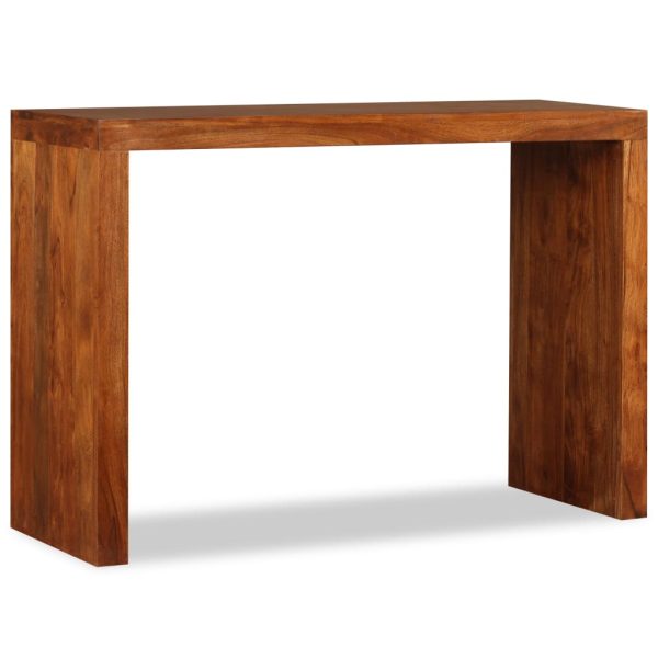 Wandtafel 110X40X76 Cm Hout Met Honingkleurige Afwerking - Afbeelding 2