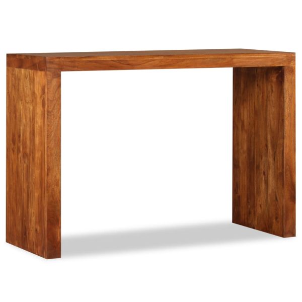 Wandtafel 110X40X76 Cm Hout Met Honingkleurige Afwerking - Afbeelding 4