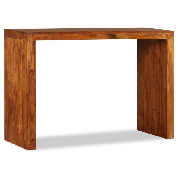 Wandtafel 110X40X76 Cm Hout Met Honingkleurige Afwerking - Afbeelding 5