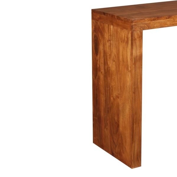 Wandtafel 110X40X76 Cm Hout Met Honingkleurige Afwerking - Afbeelding 8