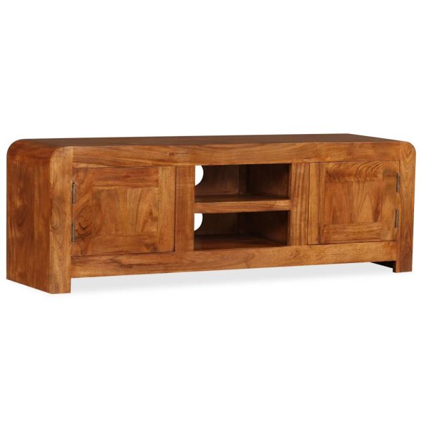 Tv-Meubel 120X30X40 Cm Massief Hout Met Honingafwerking - Afbeelding 3