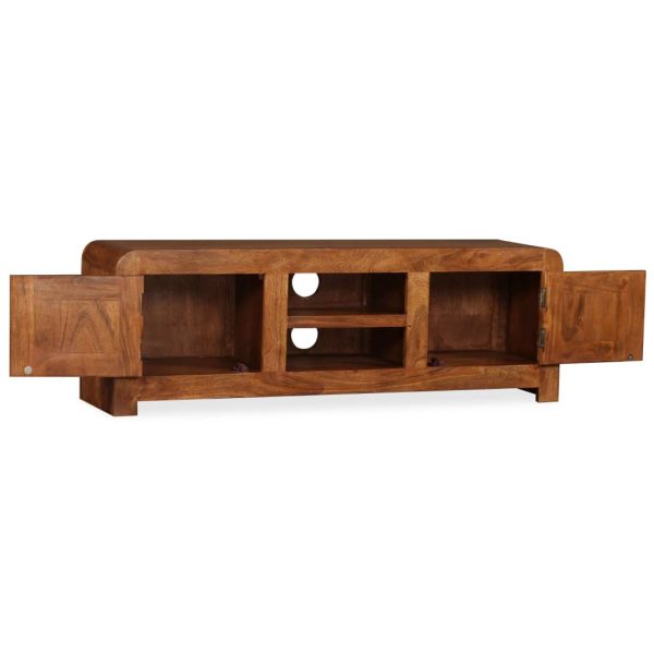 Tv-Meubel 120X30X40 Cm Massief Hout Met Honingafwerking - Afbeelding 7