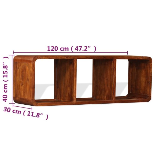 Tv-Meubel 120X30X40 Cm Massief Hout Met Honingafwerking - Afbeelding 11