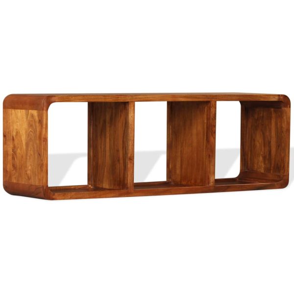 Tv-Meubel 120X30X40 Cm Massief Hout Met Honingafwerking - Afbeelding 4