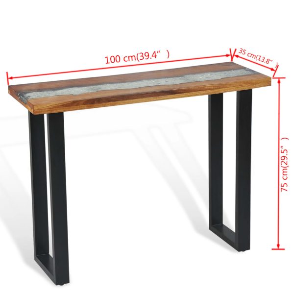 Wandtafel 100X35X75 Cm Teakhout - Afbeelding 10