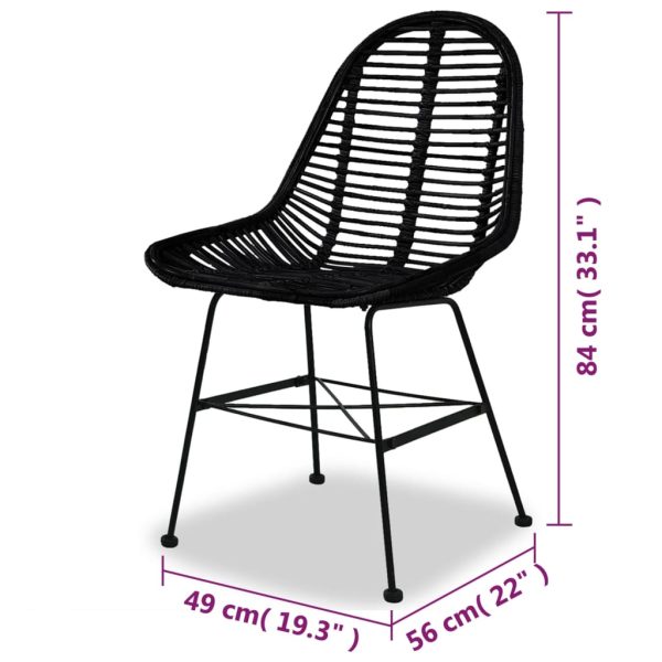 Eetkamerstoelen Natuurlijk Rattan - Afbeelding 5