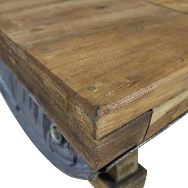 Salontafel 90X50X35 Cm Massief Gerecycled Hout - Afbeelding 6