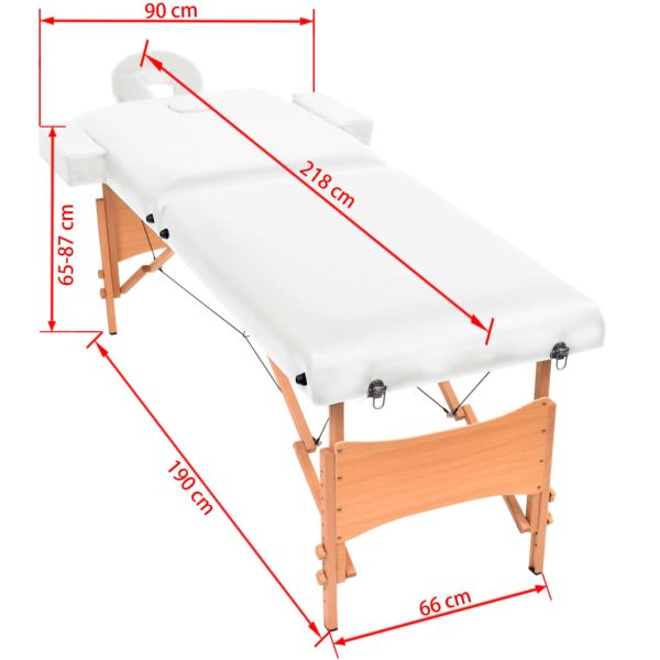 Massagetafel 10 Cm Dik 2 Zones Inklapbaar - Afbeelding 11