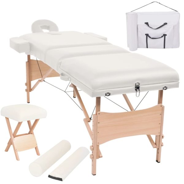 Massagetafel- En Krukset Inklapbaar 3 Zones 10 Cm Dik