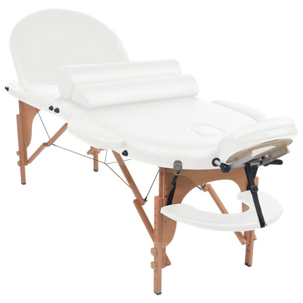 Massagetafel Inklapbaar 4 Cm Dik Met 2 Bolsters Ovaal - Afbeelding 3