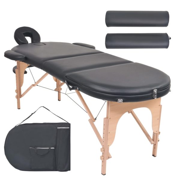 Massagetafel Inklapbaar 4 Cm Dik Met 2 Bolsters Ovaal - Afbeelding 13