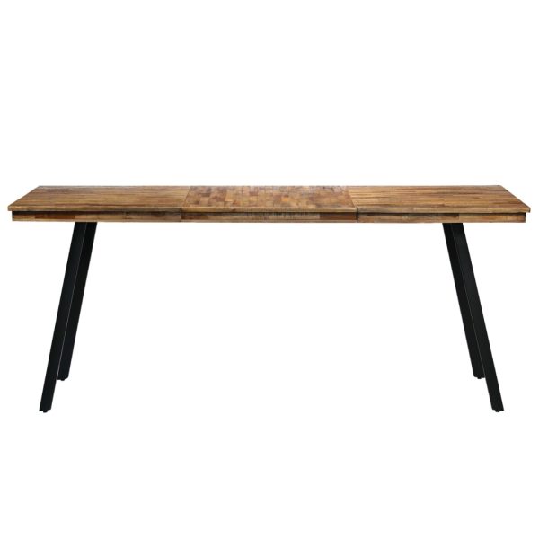 Eettafel 180X90X76 Cm Gerecycled Teakhout En Staal - Afbeelding 2