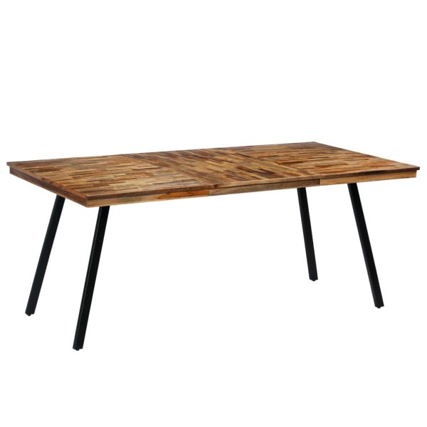 Eettafel 180X90X76 Cm Gerecycled Teakhout En Staal - Afbeelding 10