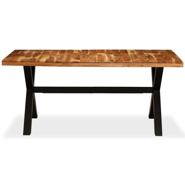 Eettafel 180X90X76 Cm Massief Acacia- En Mangohout - Afbeelding 3