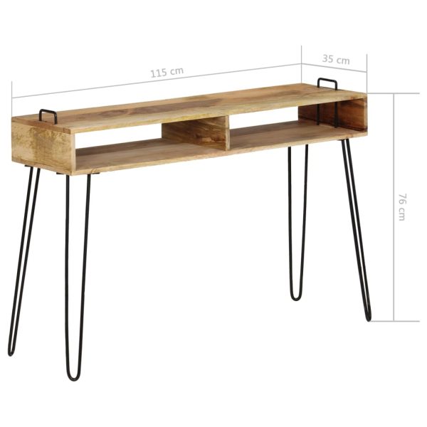 Wandtafel 115X35X76 Cm Massief Mangohout - Afbeelding 7