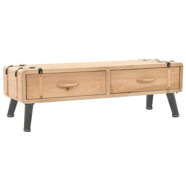 Tv-Meubel 120X33X35 Cm Massief Vurenhout