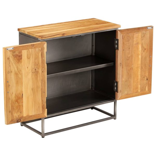 Dressoir 65X30X70 Cm Gerecycled Teakhout En Staal - Afbeelding 3