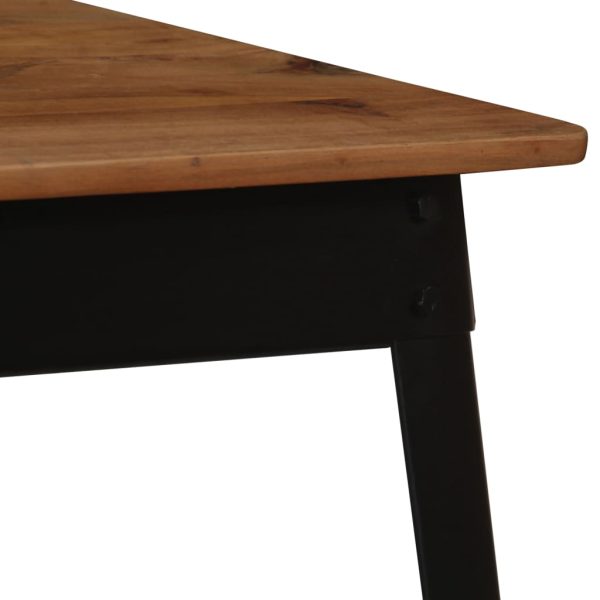 Eettafel Massief Acaciahout En Staal - Afbeelding 4