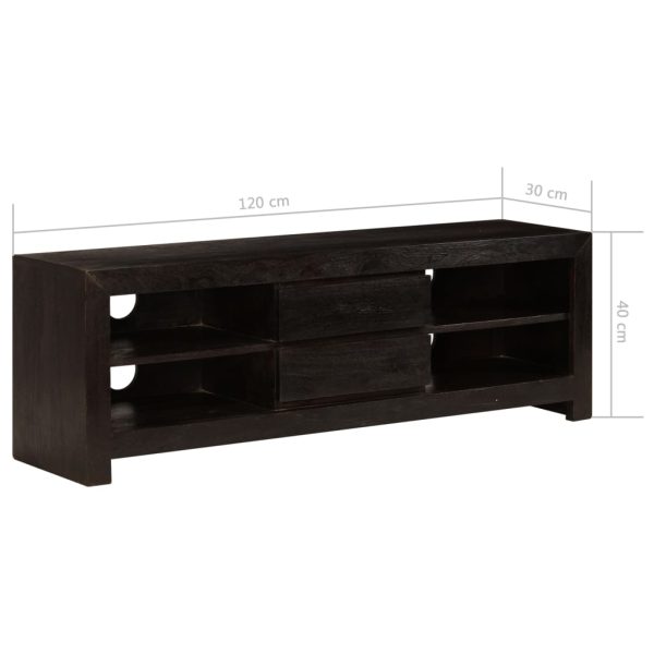 Tv-Meubel 120X30X40 Cm Massief Acaciahout - Afbeelding 10