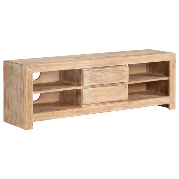 Tv-Meubel 120X30X40 Cm Massief Acaciahout - Afbeelding 11