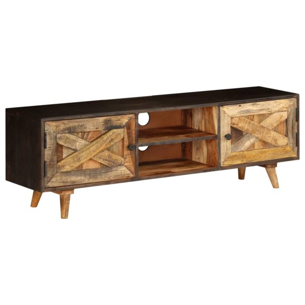 Tv-Meubel 140X30X45 Cm Massief Mangohout - Afbeelding 9